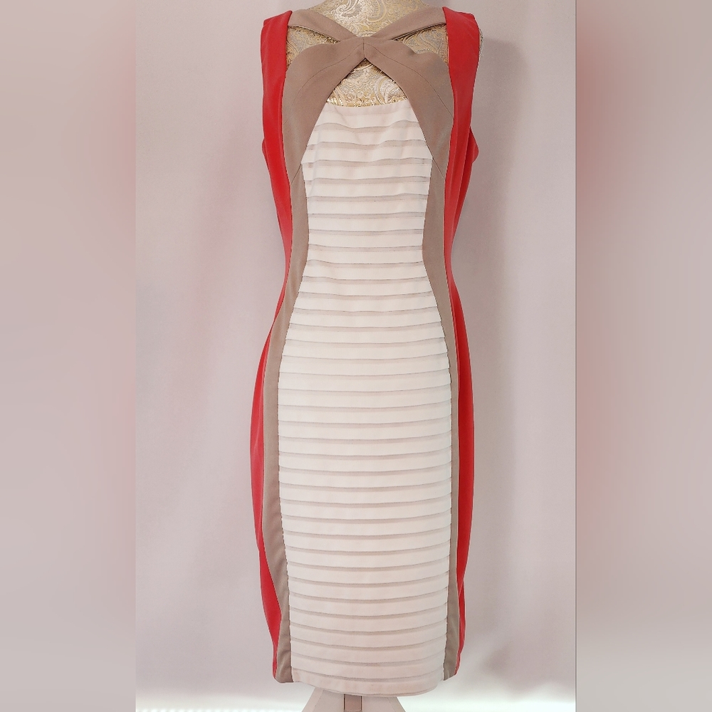 JAX sleeveless sheath dress with criss cross neck cut out - Picture 8 of 9